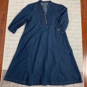 BLAIR jean denim dress pull-on short sleeves